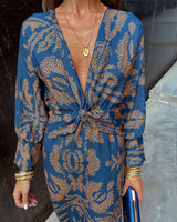 Oriana - Longue Robe Élégante à Manches Longues-Mekot-EmiyoSuomi