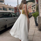 Jenny - Olkaimellinen mekko - Nelikulmainen pääntie-Mekot-EmiyoSuomi