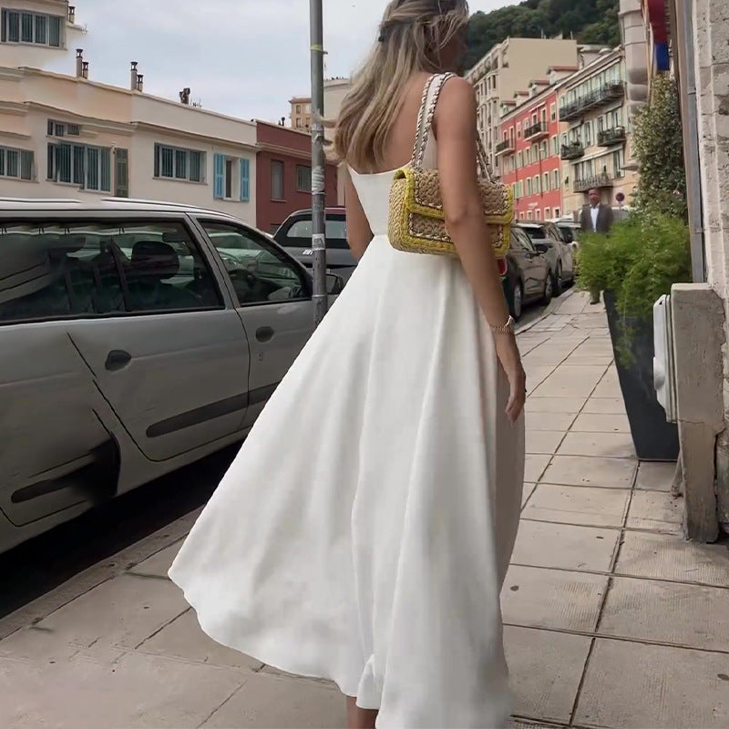 Jenny - Olkaimellinen mekko - Nelikulmainen pääntie-Mekot-EmiyoSuomi