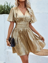 Fayruz - Minimekko V-pääntiellä - Volangihihnat-Mekot-EmiyoSuomi