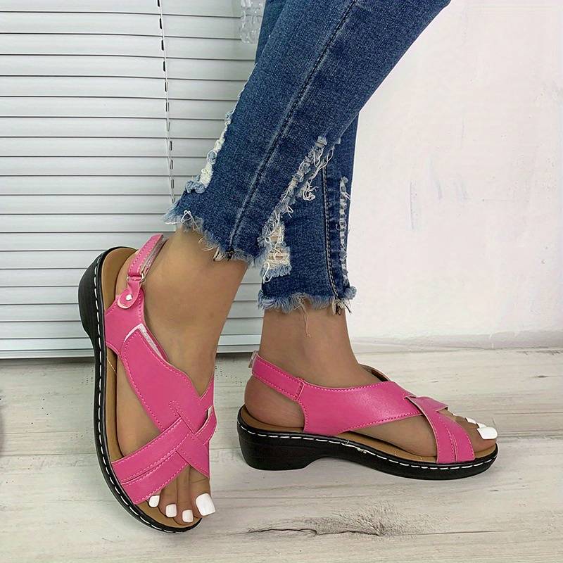 Naisten - Mukavat Retro-sandaalit - Klassinen muotoilu - Ihanteellinen kesäksi - Tyylikkäät jalkineet-Sandaalit-EmiyoSuomi