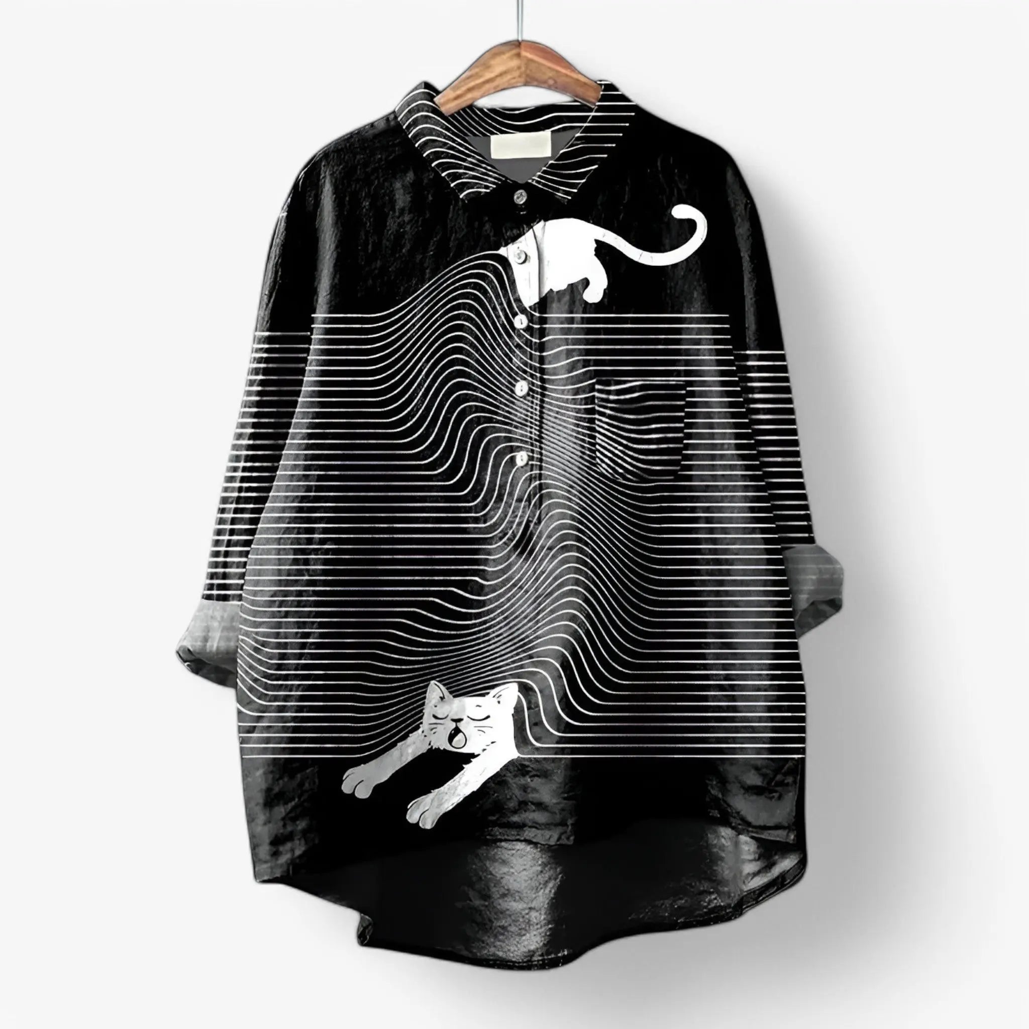 Jane | Tyylikäs graafisesti painettu paita vivano-warszawa