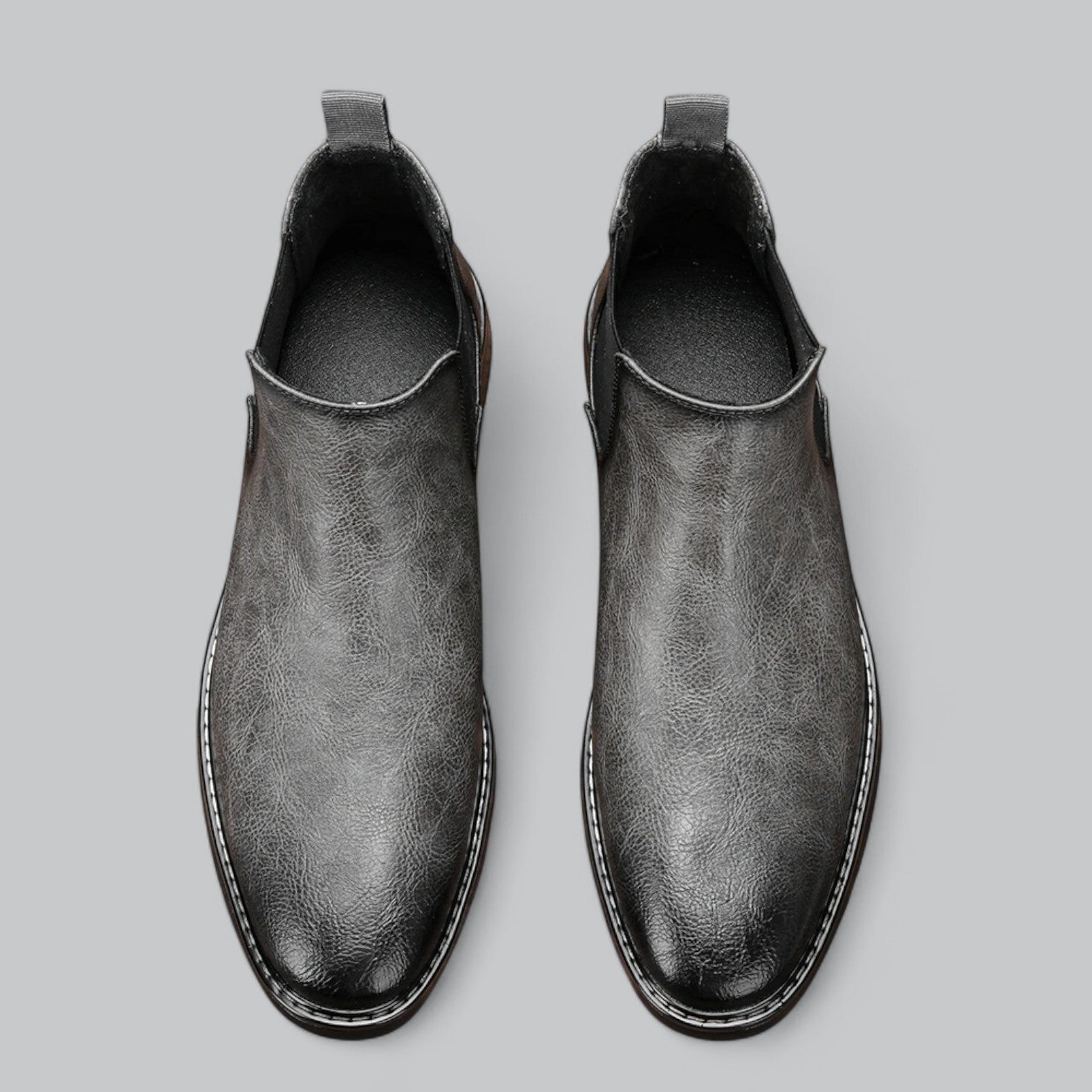 Miesten Korkeat Chelsea Nahkasaappaat - Tyylikkäät-Kengät Miehet-EmiyoSuomi