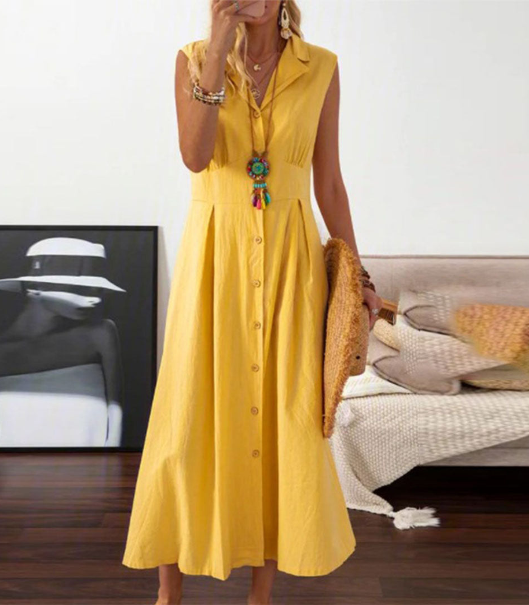 Sienna - Olkaimeton kesämekko - Kesämuoti-Mekot-EmiyoSuomi