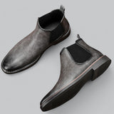Miesten Korkeat Chelsea Nahkasaappaat - Tyylikkäät-Kengät Miehet-EmiyoSuomi