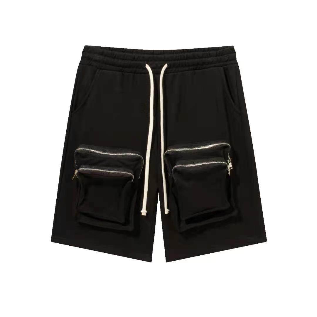 Aaron – Tummat cargo-shortsit vetoketjuilla miehille-Miesten shortsit-EmiyoSuomi