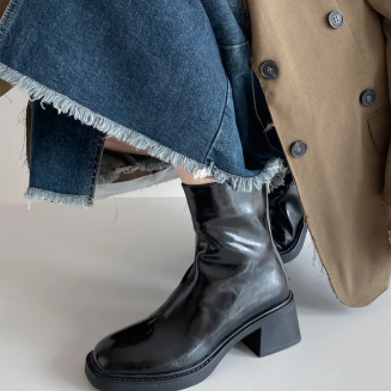 Naisten nilkkurit - Neliönmuotoinen kärki - Loivakorko - EmiyoSuomi