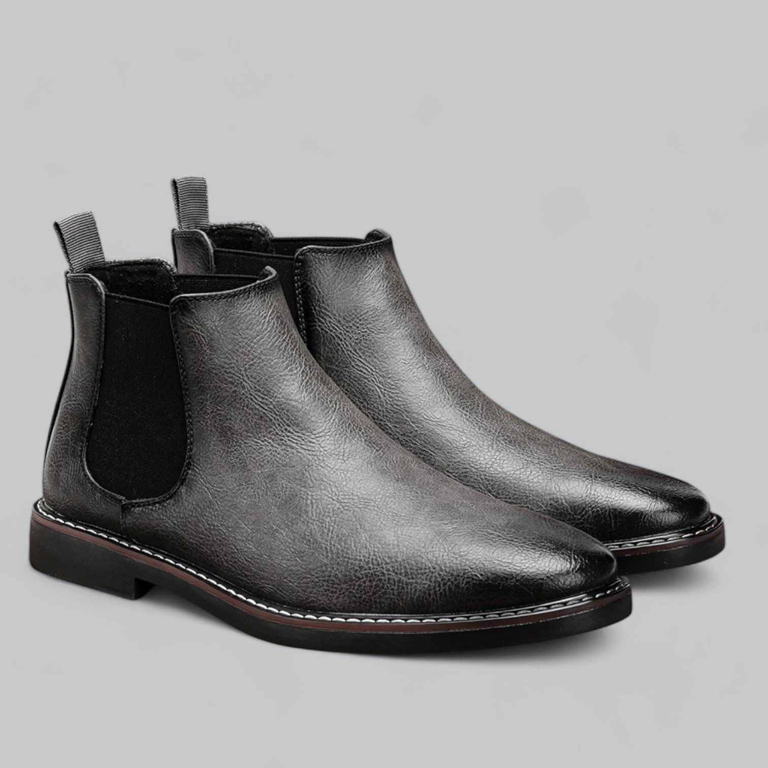 Miesten Korkeat Chelsea Nahkasaappaat - Tyylikkäät-Kengät Miehet-EmiyoSuomi