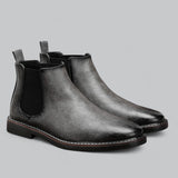 Miesten Korkeat Chelsea Nahkasaappaat - Tyylikkäät-Kengät Miehet-EmiyoSuomi