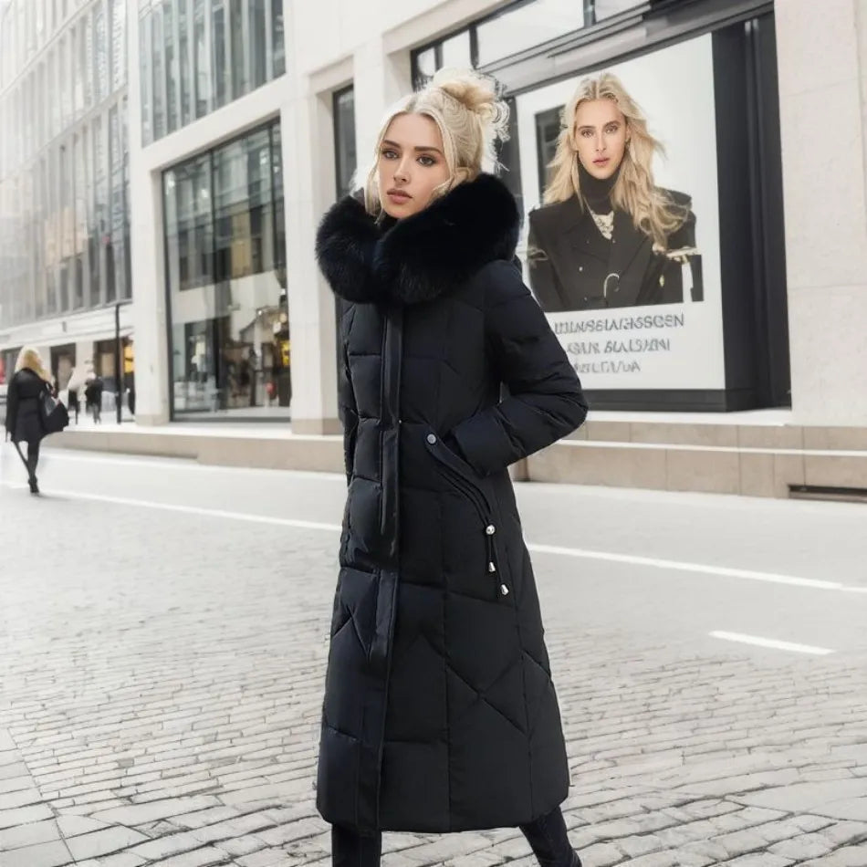Stilla winterjas - warme bontkap - stijlvol & comfortabel
