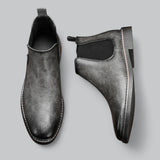Miesten Korkeat Chelsea Nahkasaappaat - Tyylikkäät-Kengät Miehet-EmiyoSuomi