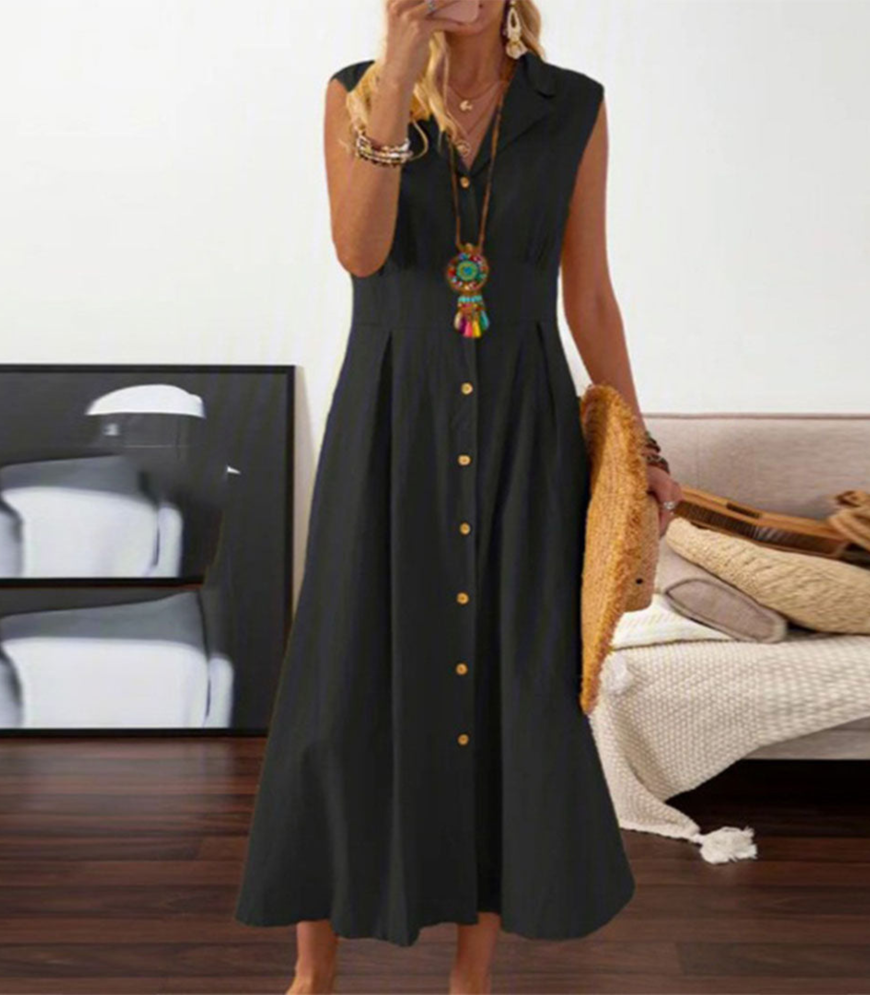 Sienna - Olkaimeton kesämekko - Kesämuoti-Mekot-EmiyoSuomi