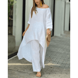 Pitkä Linho Lillois - Yhdistelmä - Monikäyttöinen Työkalu-Mekot-EmiyoSuomi