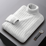 Miesten kasmiripullover poolokauluksella klassinen leikkaus