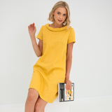 Alinna – Pehmeä pellavamekko taskuilla