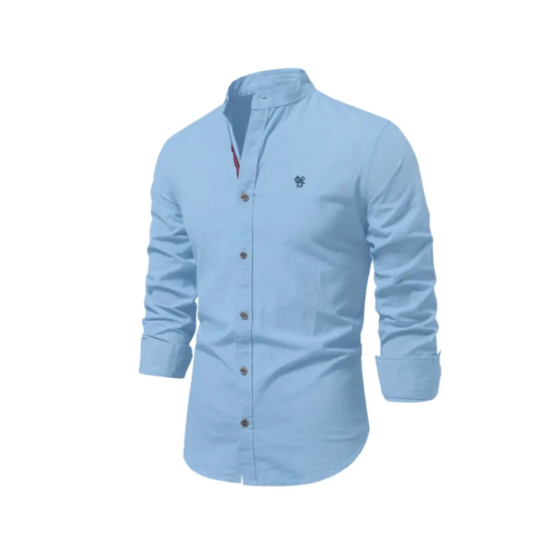 Miesten paita slim fit napitus kaulus, hengittävä casual