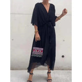 Victoria – Mekko Batwing-hihat V-pääntie Kesävärit vivano-warszawa