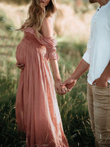 Quyal - Boho Chic -mallinen pitkähihainen äitiysmekko-Mekot-EmiyoSuomi