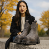 Cordelia - Naisten nahkasaappaat - Korkopohja