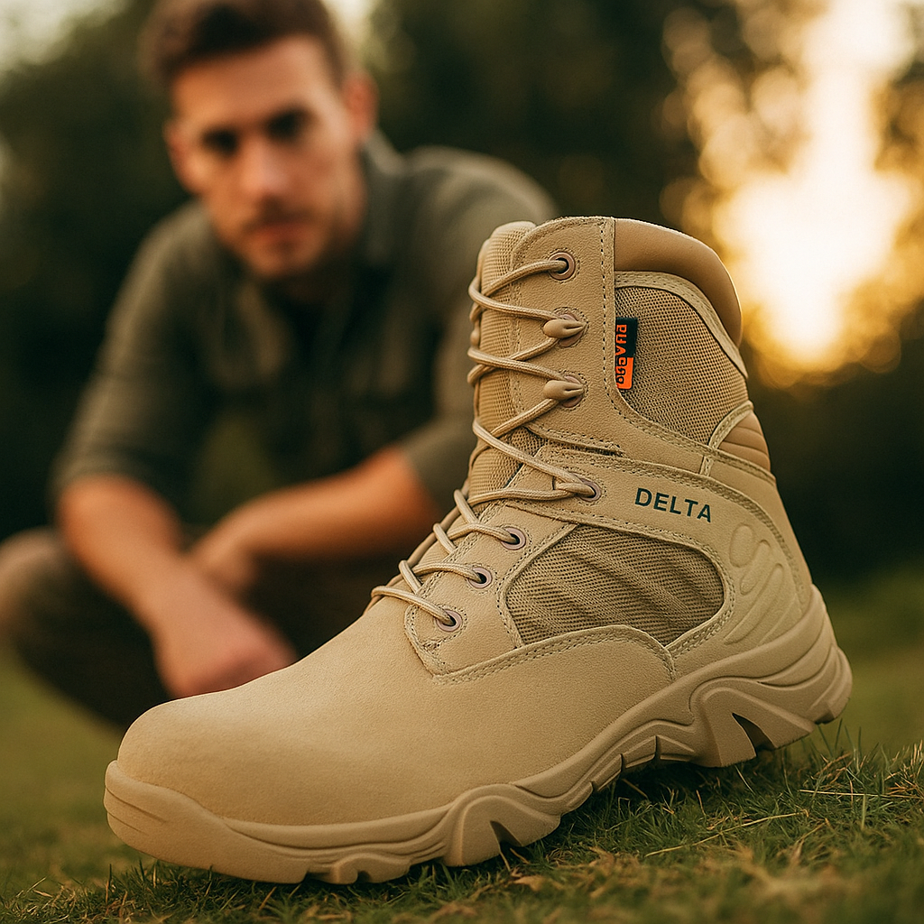 Taktiset sotilaskengät – Vihreä ulkoilun turvakenkä