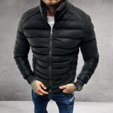 Miesten Puffer-takki - Vuorattu Eriste - Korkea Kaulus - Vetoketju - Tiukka Istuvuus