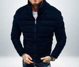 Miesten Puffer-takki - Vuorattu Eriste - Korkea Kaulus - Vetoketju - Tiukka Istuvuus