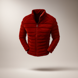 Miesten Puffer-takki - Vuorattu Eriste - Korkea Kaulus - Vetoketju - Tiukka Istuvuus