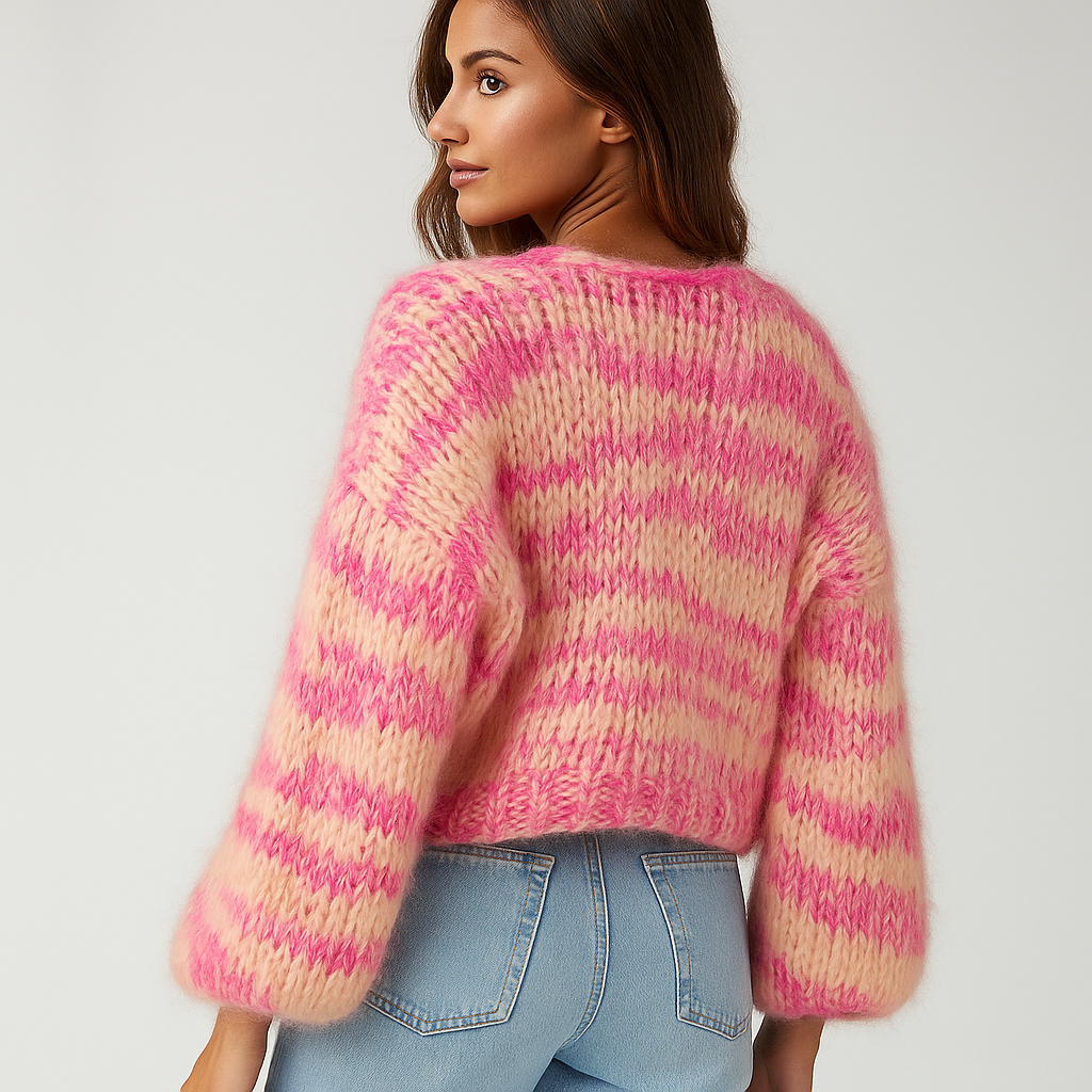 Stilla - Monivärinen Cozy Cardigan - Pehmeä Tyyli & Mukavuus