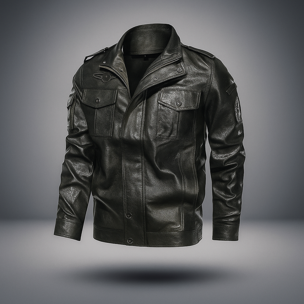 Herre Casual PU Nahkatakki - Patches Yksityiskohdat - Tyylikäs & Kestävä