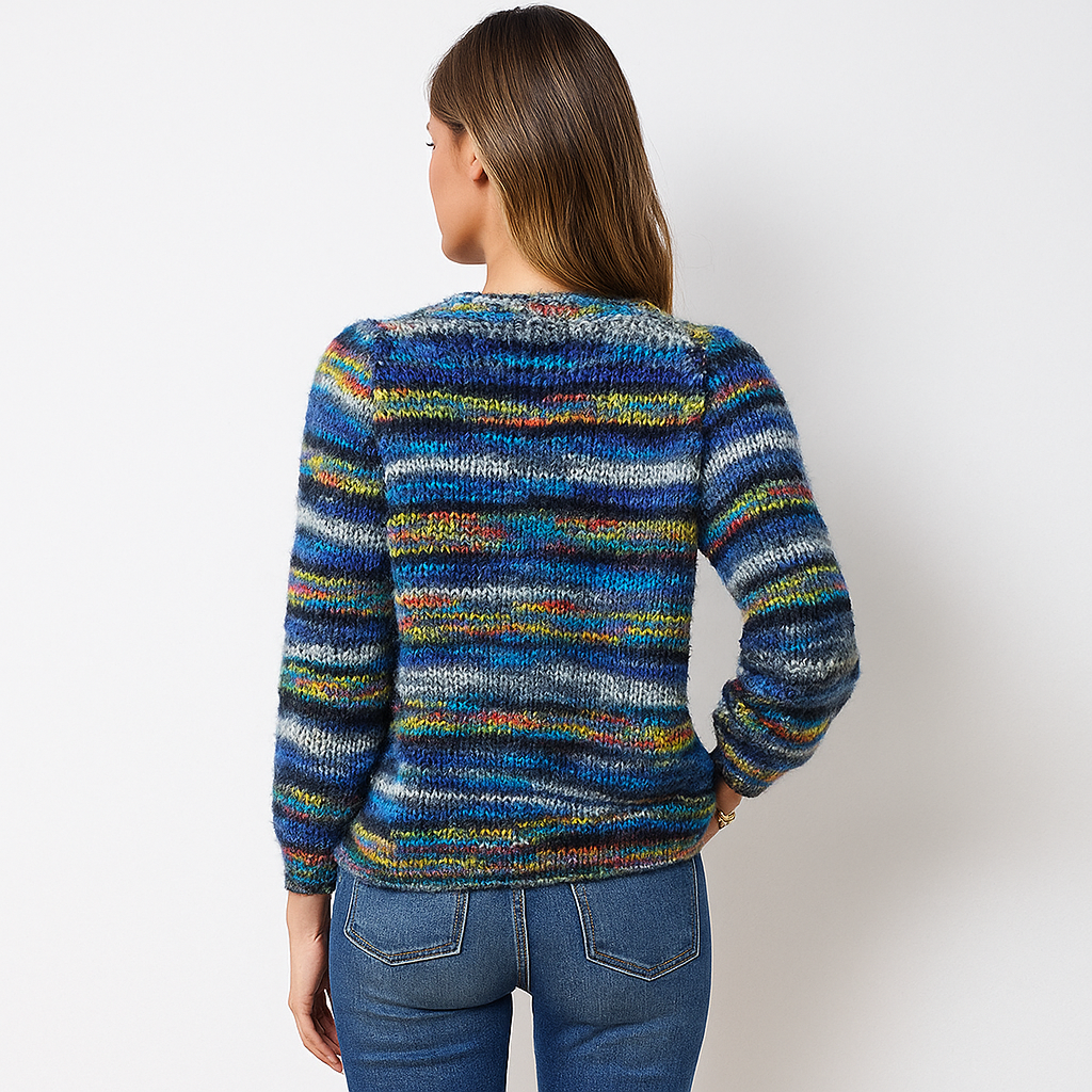 Monivärinen Cashmere Cardigan - Pehmeä Eleganssi - Ylellinen Mukavuus