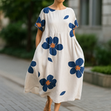 Väljä kukkamekko naisille - Kevät/Summer - Pyöreä pääntie