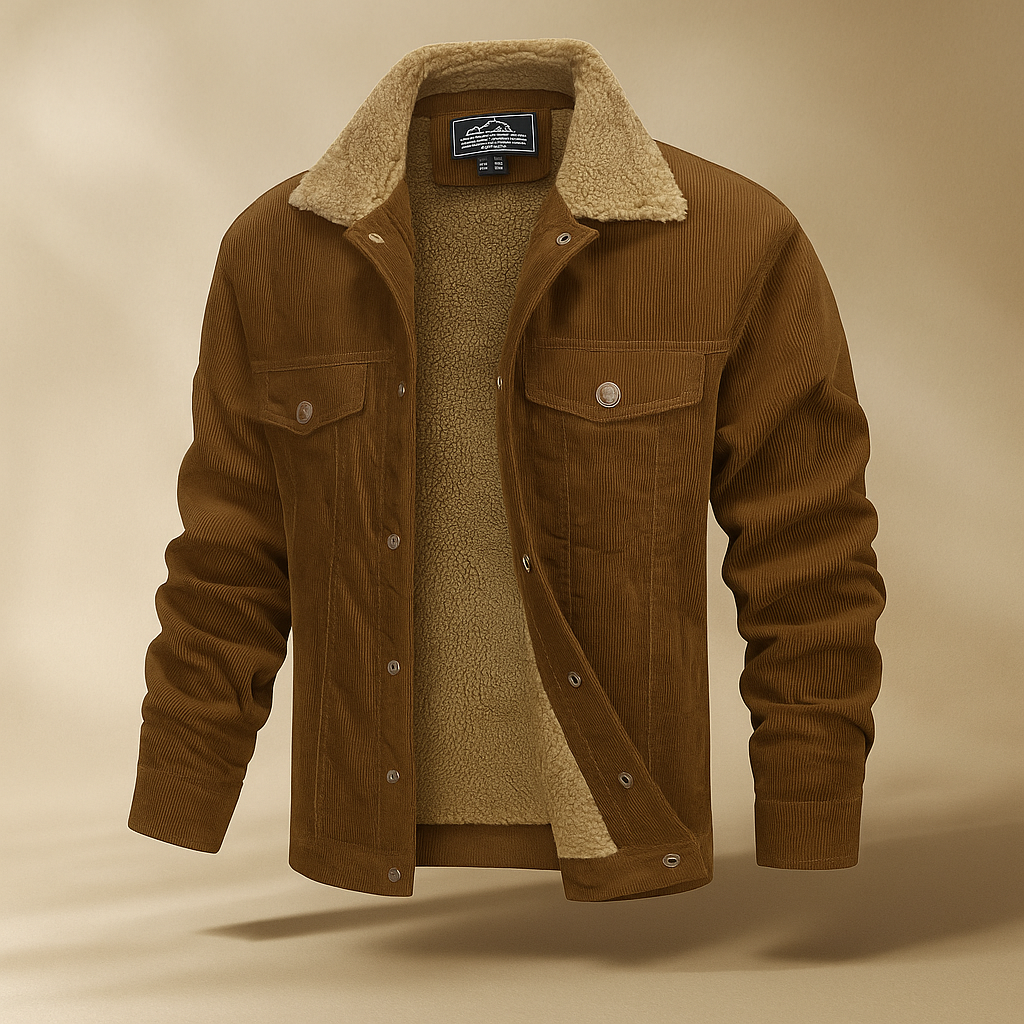 Vibe - Vahva ja Tyylikäs Cordtakki Miehille - Mukavuus & Kestävyys