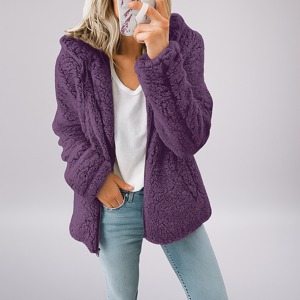 Stilla Vrouw Beer Teddy Jas - Zachte Fleece - Rits & Zakjes
