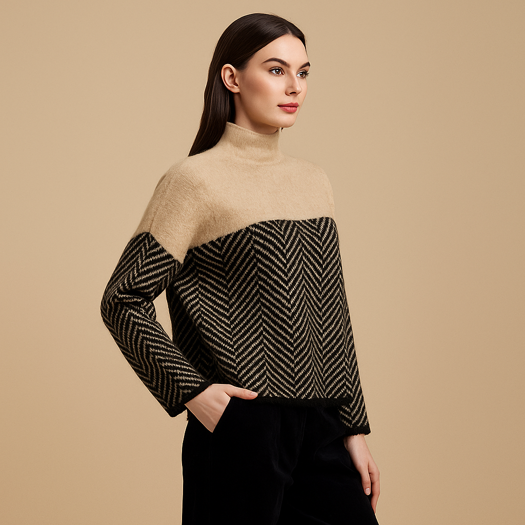 Gespleten Zachte Truien - Middelhoog Kraag - Comfort & Stijl