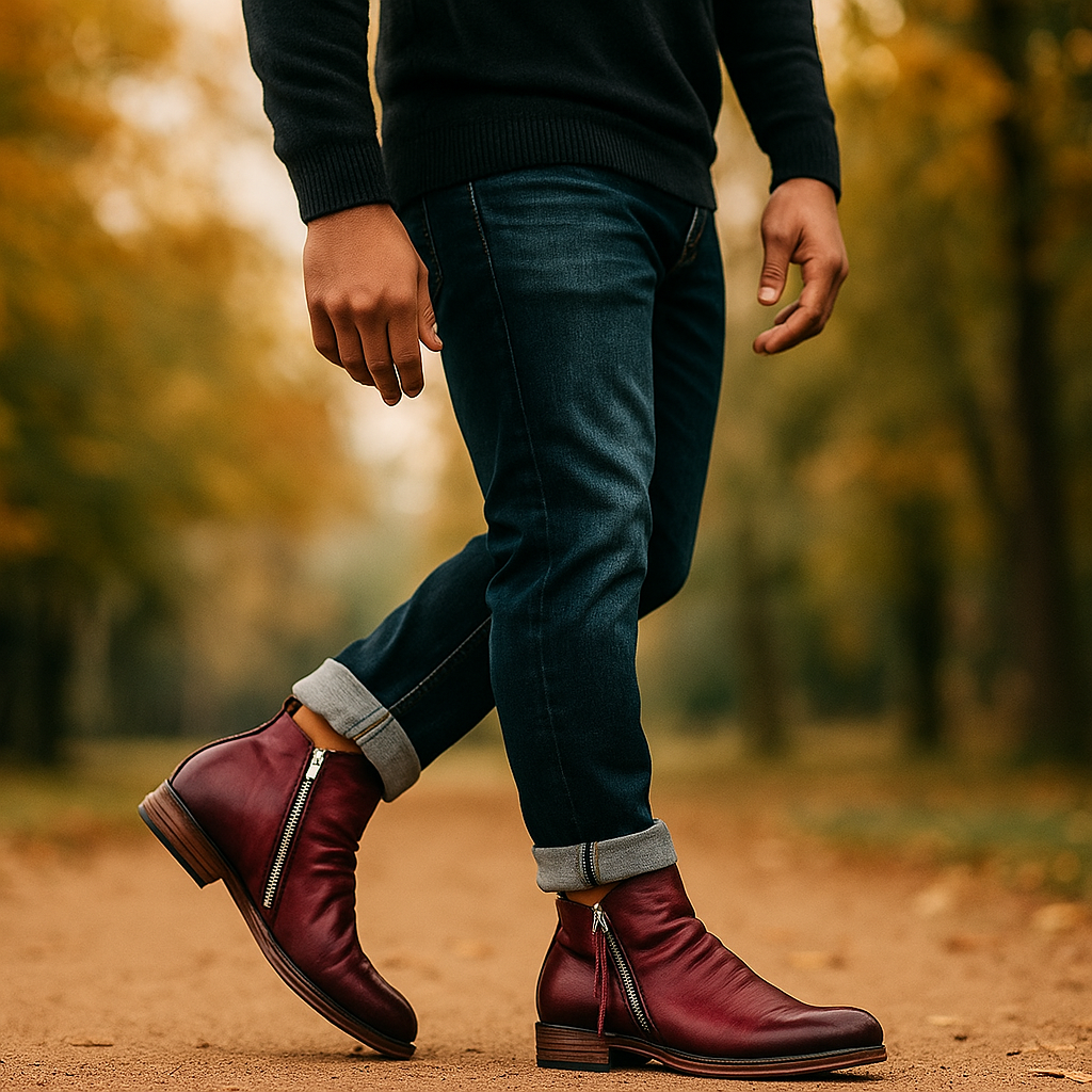 Saappaiden miesten malli - Rentojen nahka