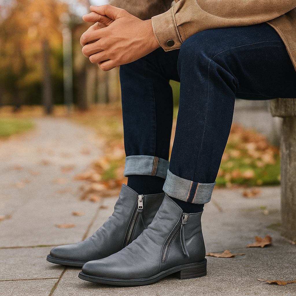 Saappaiden miesten malli - Rentojen nahka