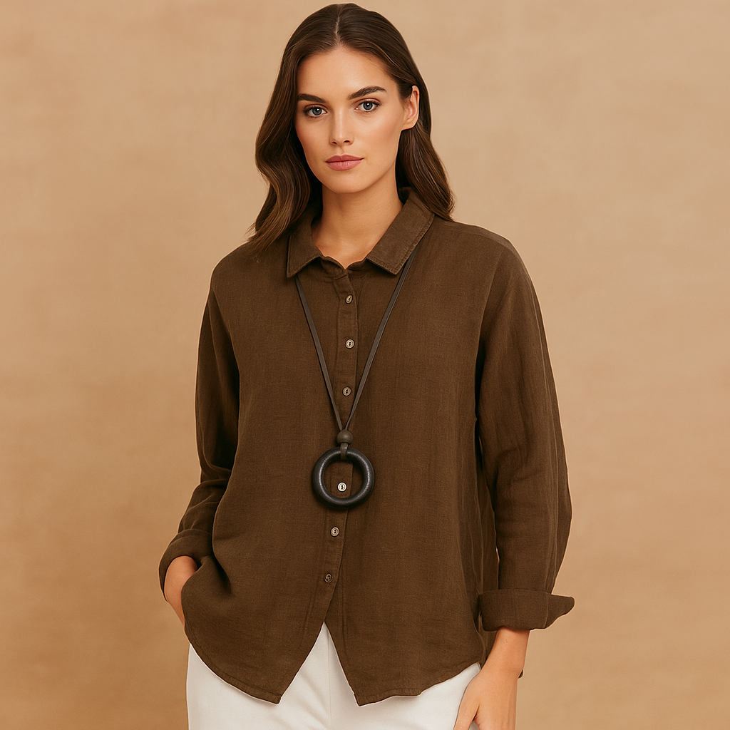 Mira – Puuvillapusero Vinonapeilla