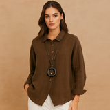 Mira – Puuvillapusero Vinonapeilla