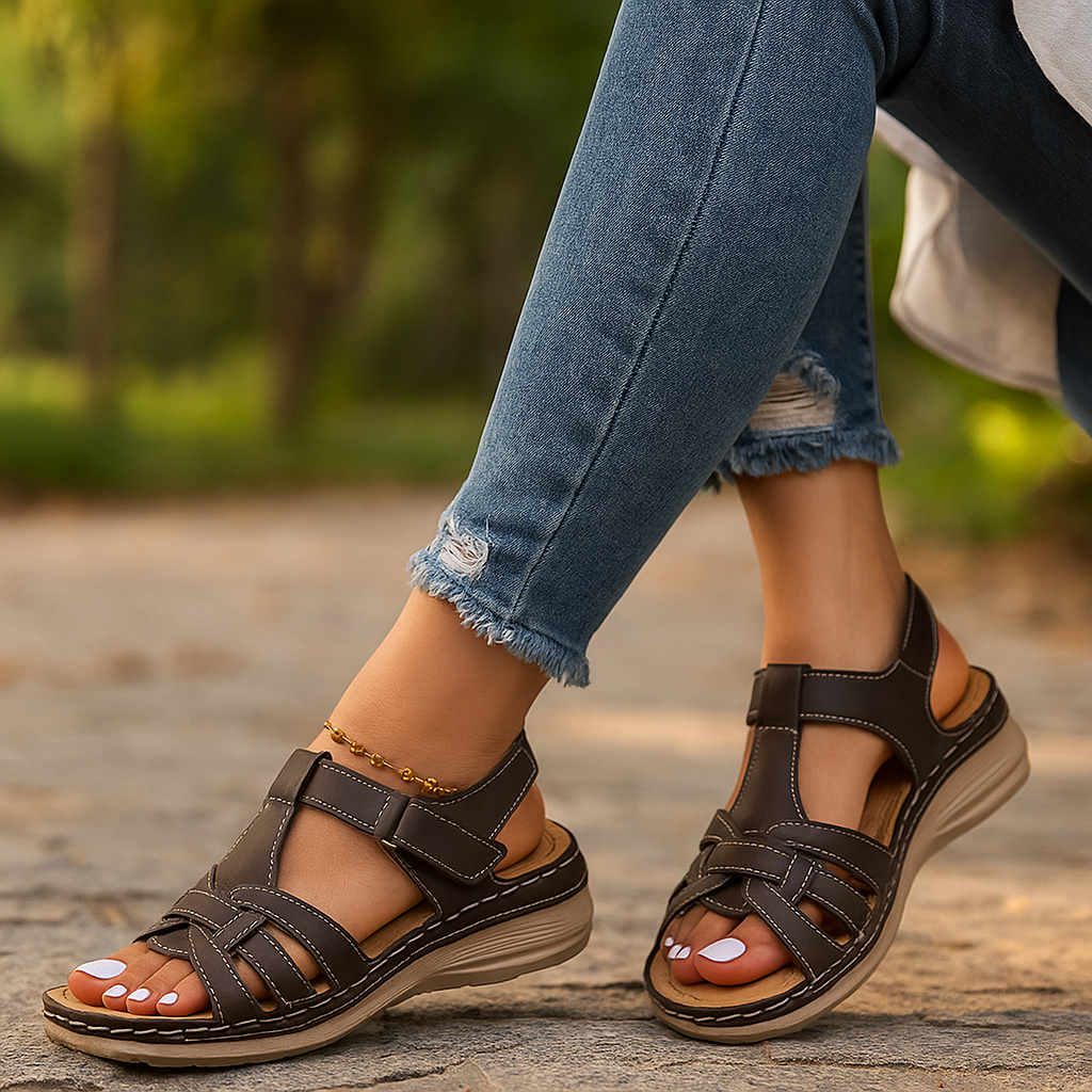 URSULA - Orthopädische Ledersandalen
