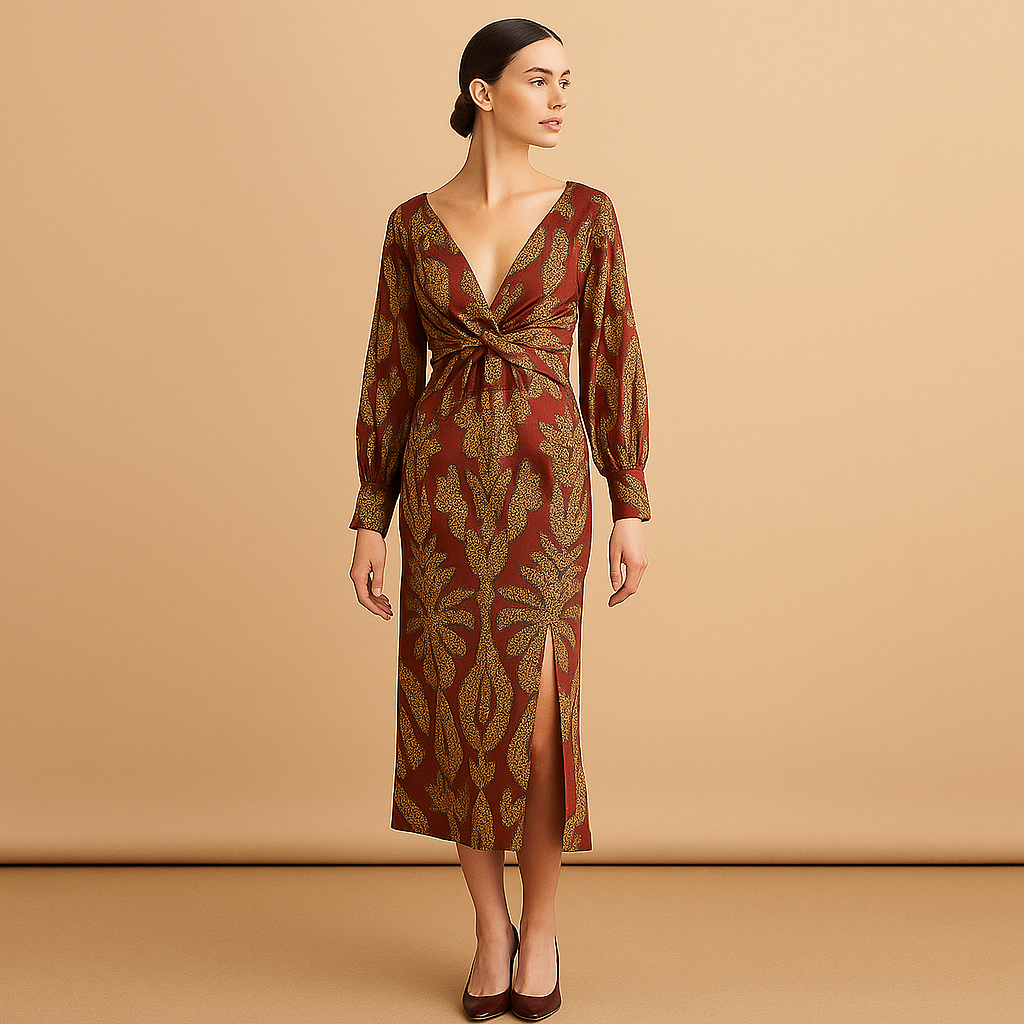 Boho-Kuvioitu Maxi Mekko