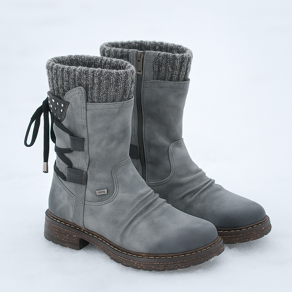 Dames waterdichte sneeuwlaarzen – warme winterstijl