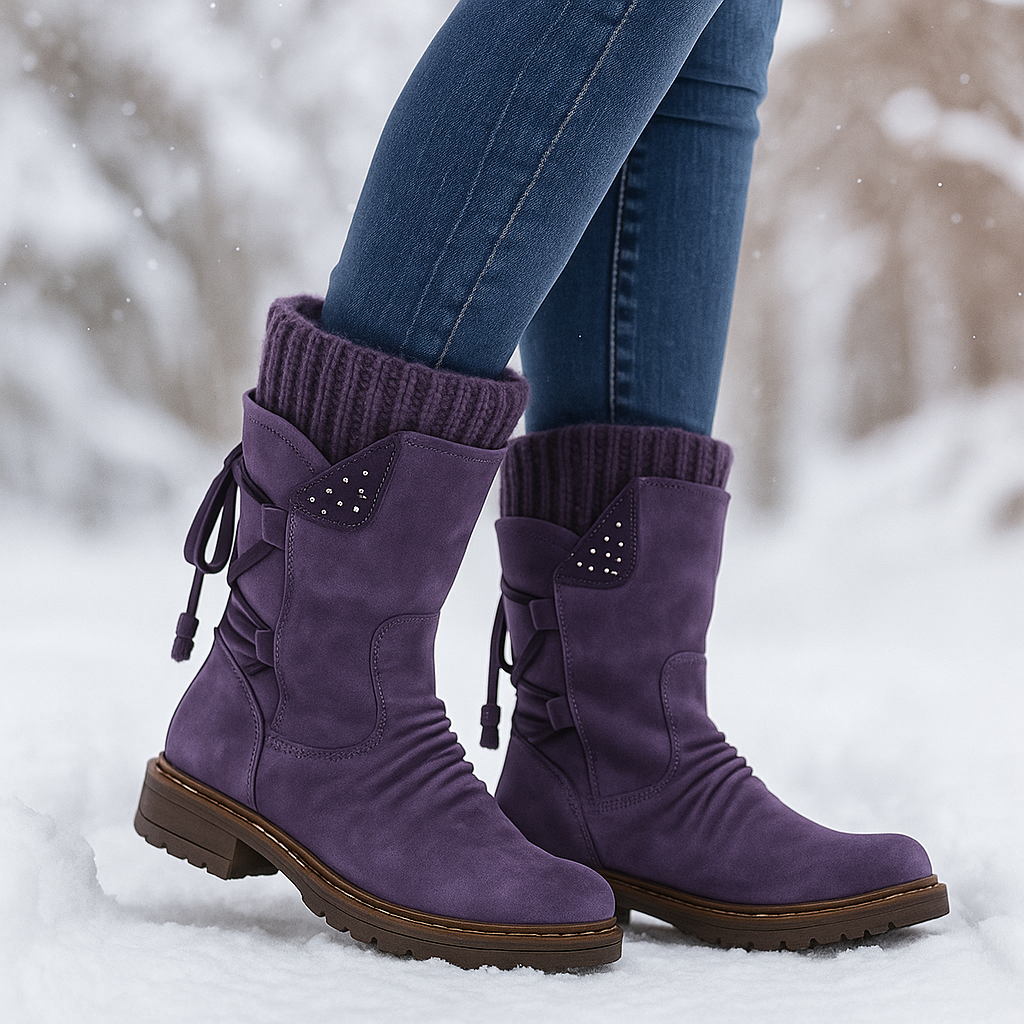 Dames waterdichte sneeuwlaarzen – warme winterstijl