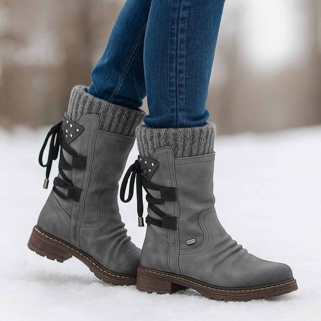 Dames waterdichte sneeuwlaarzen – warme winterstijl