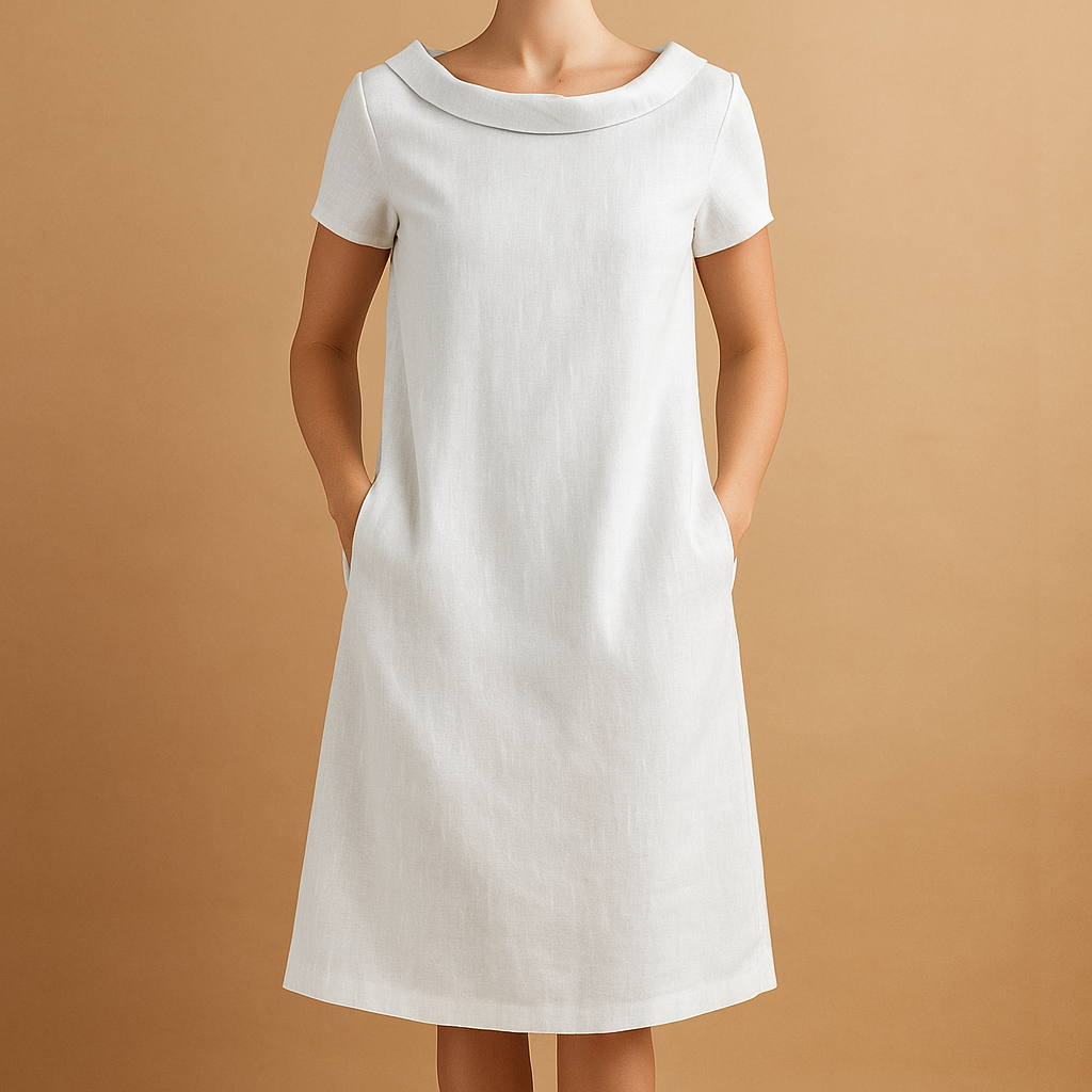 Alinna – Pehmeä pellavamekko taskuilla