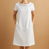 Alinna – Pehmeä pellavamekko taskuilla