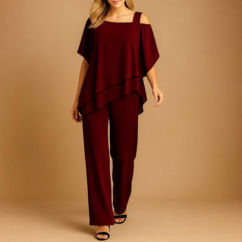 Vina - Elegantti Valkoinen Kaksiosainen Setti