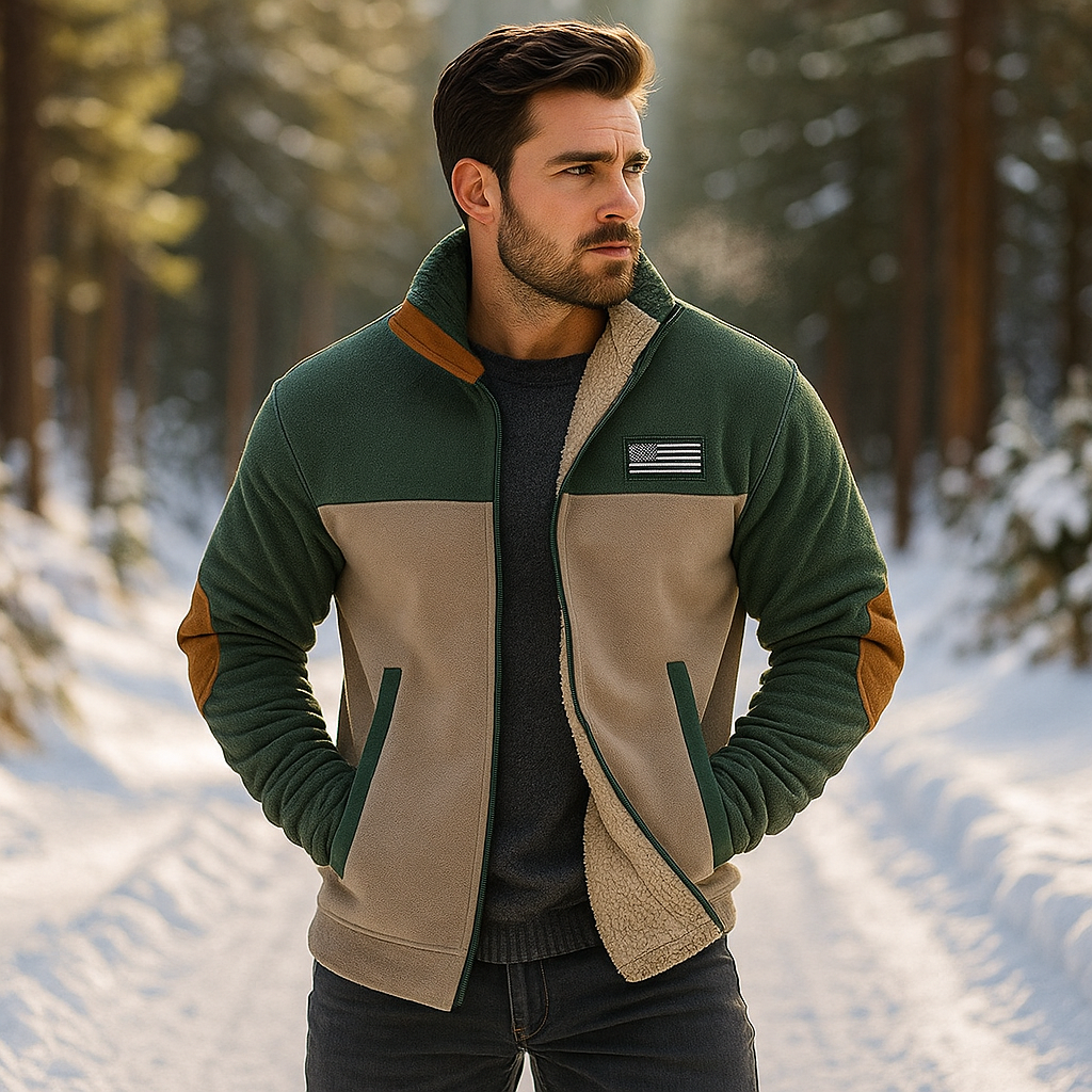 Warme fleecejas voor heren - zachte voering - ritszakken - winddicht