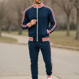 Fin - Heren gestreept sportpak - Ademend trainingspak