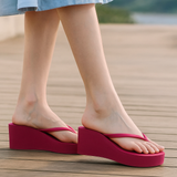 Solara - Dames hoge sandalen met platformzool - Teenslippers