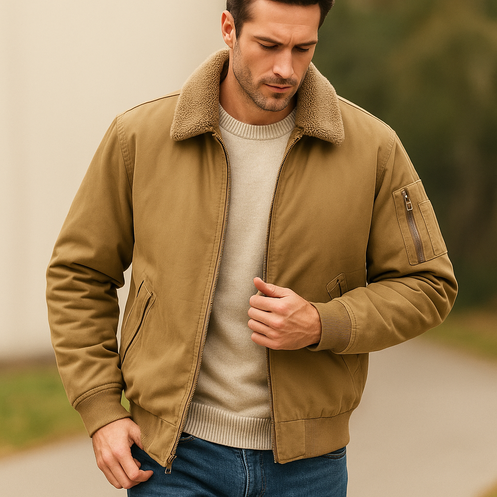 Dorevelle jas - met wollen voering bomber - voor mannen